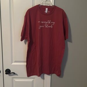 Elly and Grace T-shirt. Terracotta color
